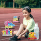 Ioffersuper 4 Pieces Wood Running Table Decorations Running Tabletop Centerpieces Running Marathon Table Toppers Sport Birthday Party Decoration