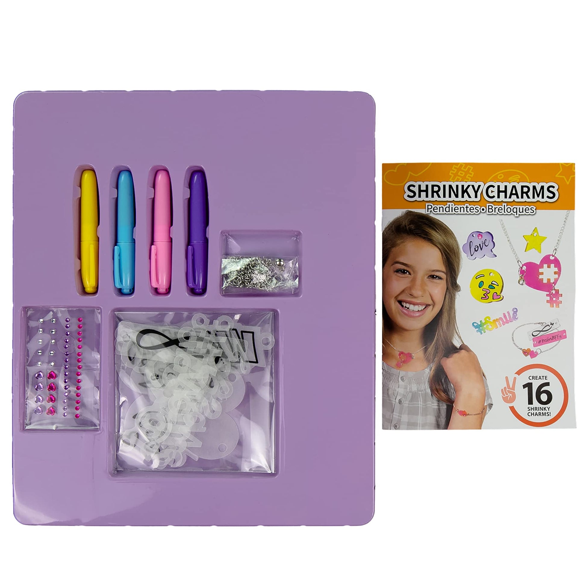Style Me Up: Shrinky Charms, Kids Crafting, Create 16 Unique Charms and Accessories, Kit Promotes Creativity and Imagination in Kids, for Ages 8