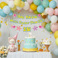 Yellow Glitter 25th Birthday Banner & Cake Topper Kit - “What’s Funnier Than 24?” Party Decoration Set for Milestone 25th Birthday Celebrations