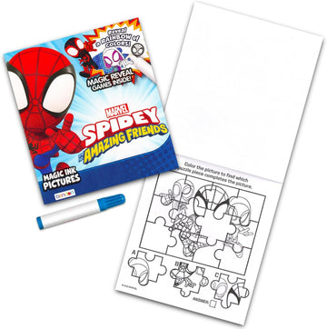 Marvel Boys Imagine Ink Coloring Book Super Set - Bundle with 3 Mess-Free Activity Books Featuring Spidey and Friends, Spiderman, Avengers Plus