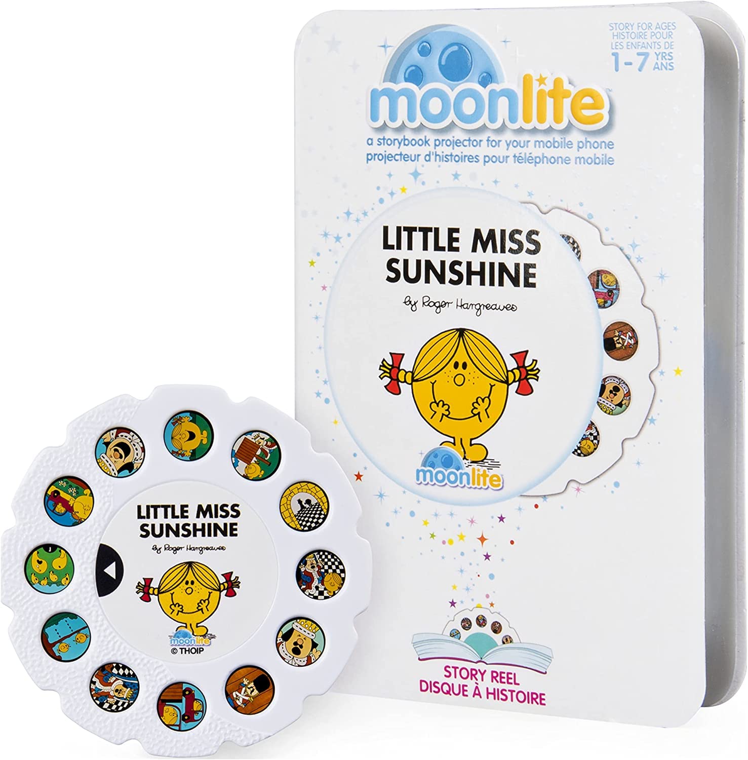 Moonlite Storybook Reels For Flashlight Projector, Kids Toddler | Little Miss Sunshine | Single Reel Pack Story for 12 Months and Up