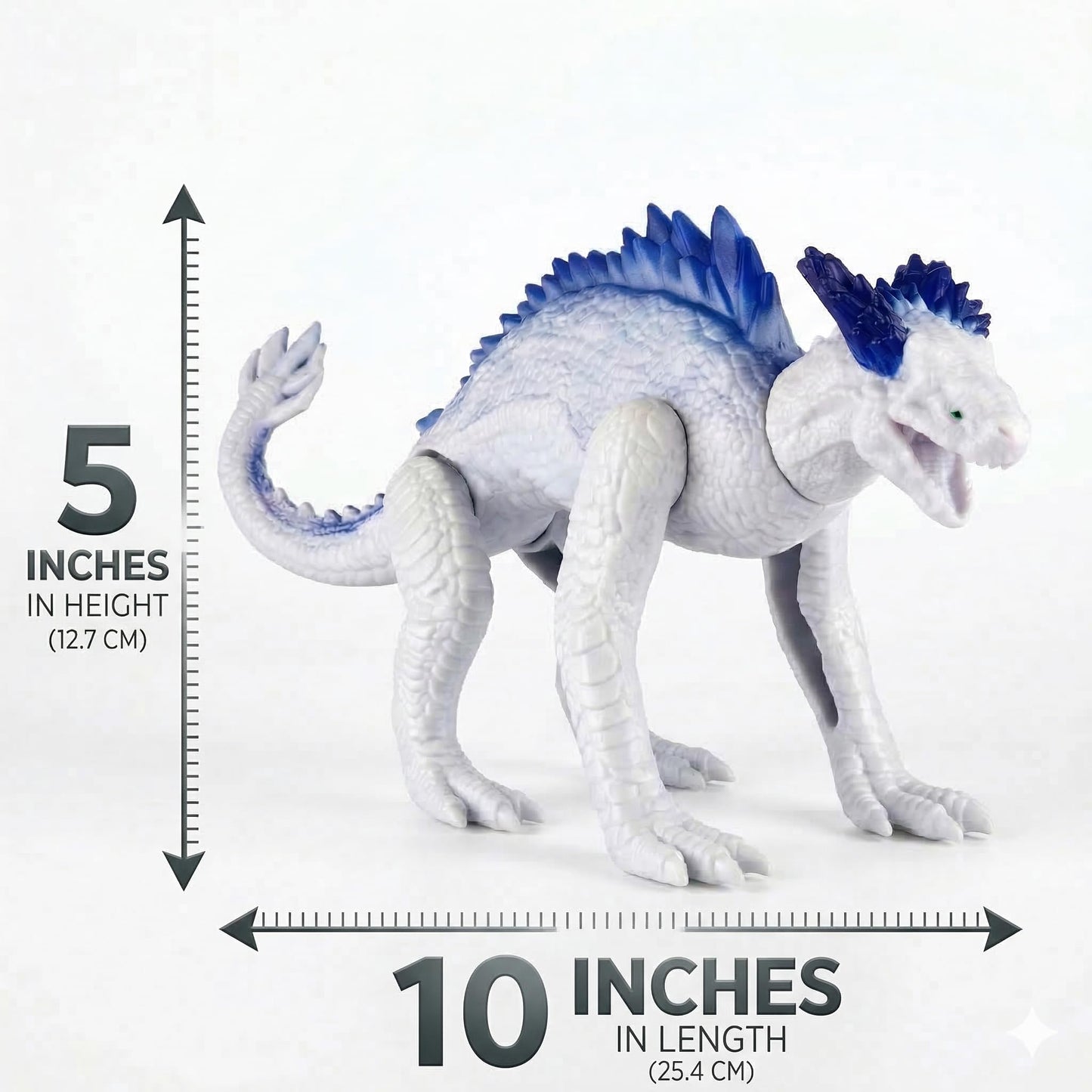 JAYKENIXO 4 Pack Giant Monster Action Figures 8 Inch - Large Creature Toys with Movable Joints, Detailed Collectible Figures for Kids Playset