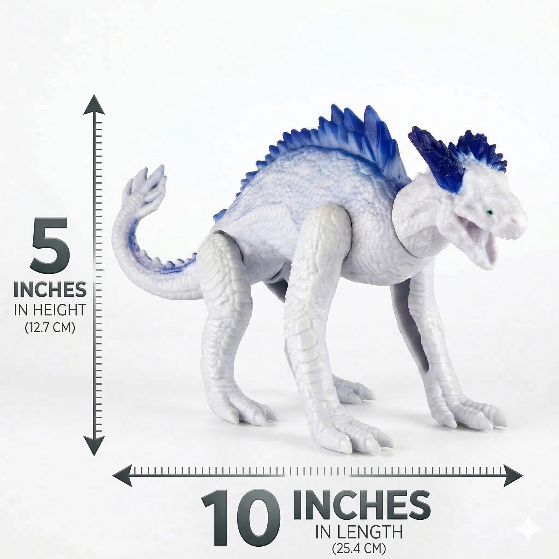 JAYKENIXO 4 Pack Giant Monster Action Figures 8 Inch - Large Creature Toys with Movable Joints, Detailed Collectible Figures for Kids Playset