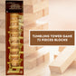 KS Tumbling Tower Game 72 Pieces Challenging Building Blocks Wood Stacking Balancing Backpacking Night Game for House Parties Holiday Travel Set