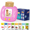 HOMESTEC Toddlers Bilingual Spanish & English Talking Flash Cards, Pink