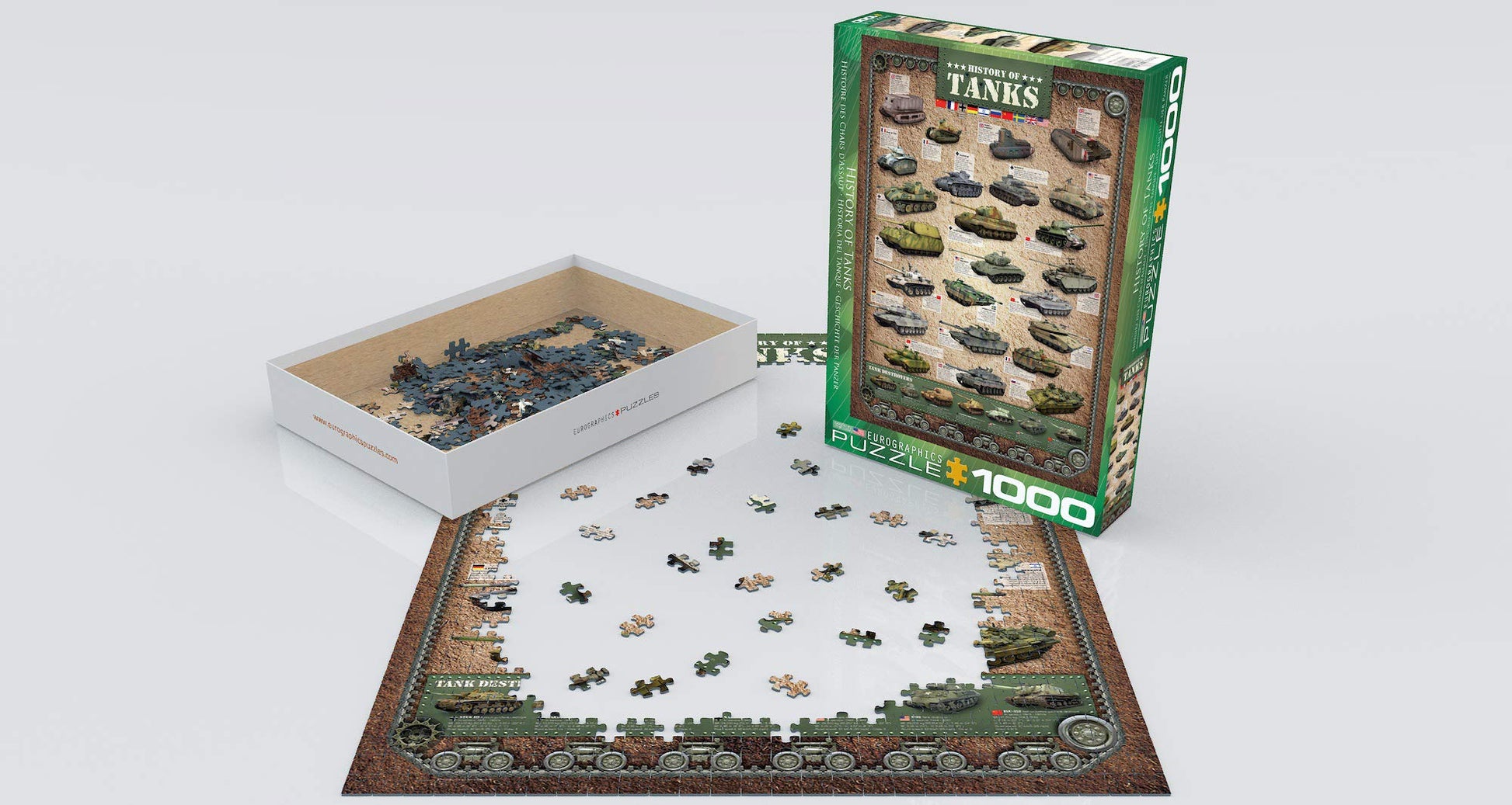 EuroGraphics History of Tanks Puzzle (1000-Piece), Multi-Colored (6000-0381)