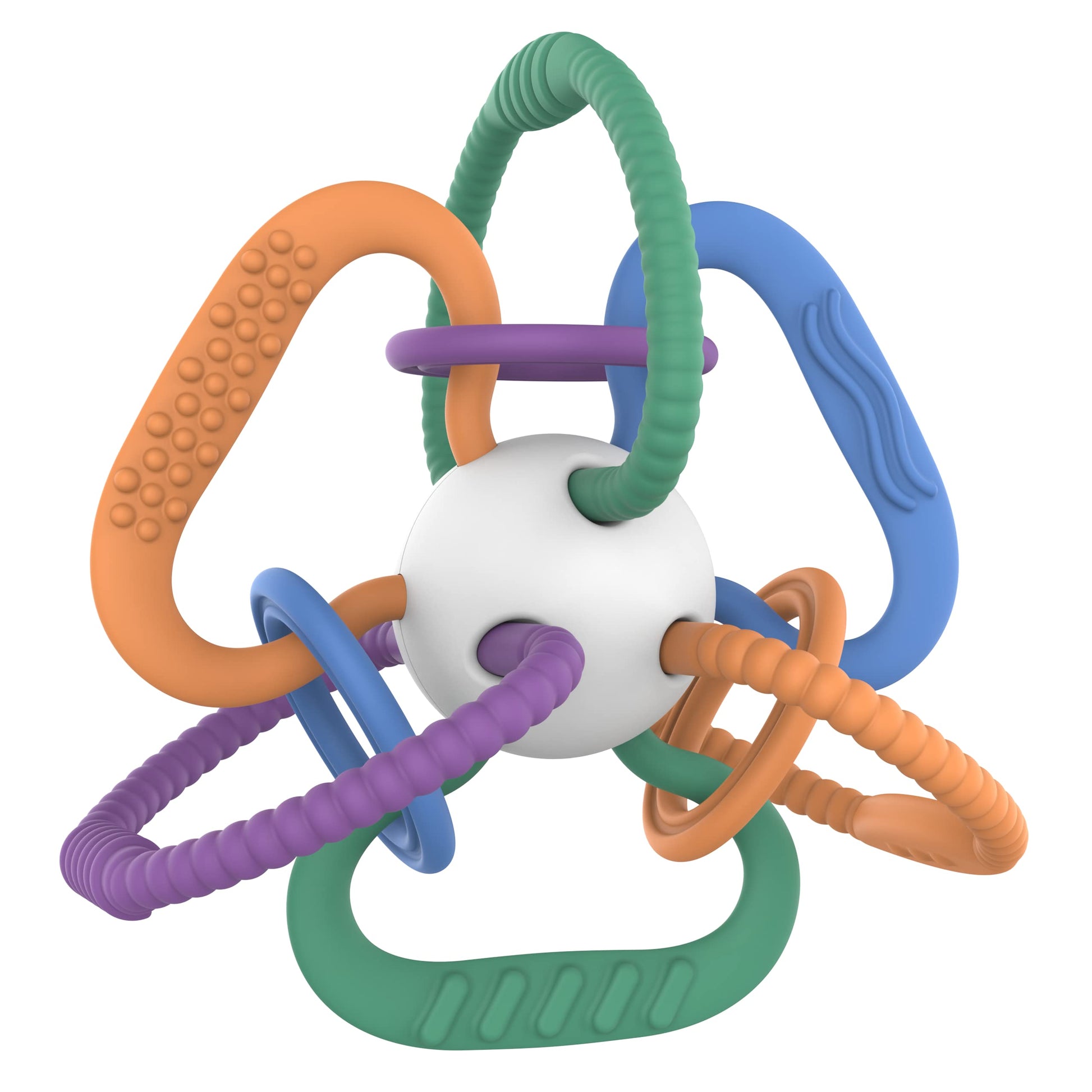 Quark Thiingy Baby Teething Toy - Sensory Toy with BPA-Free Silicone Rings & Baby Rattle - High Temperature Sterilization & Dishwasher Safe -