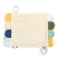 DEMDACO Mommy & Me Neutral Color, 17 x 11.5 Inch Textured Fabric, Teething Ring, Stroller Clip-on, Activity Blanket, Blankie, Tan and White, Pooh