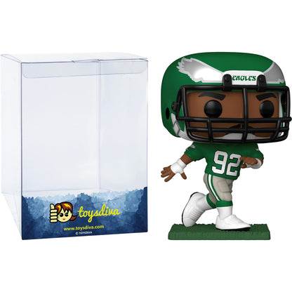Regg i e W h i t e [Eagl e s]: Fun ko P o p ! Football Vinyl Figurine Bundle with 1 Compatible 'ToysDiva' Graphic Protector (150-51742 - B)