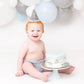 TERJIO Baby's Cone Silvery 1st birthday Crown - Natural Boho 1st/First Birthday Decorations,1st Birthday Hat, Cake Smash Photo Prop. (Silver Boho