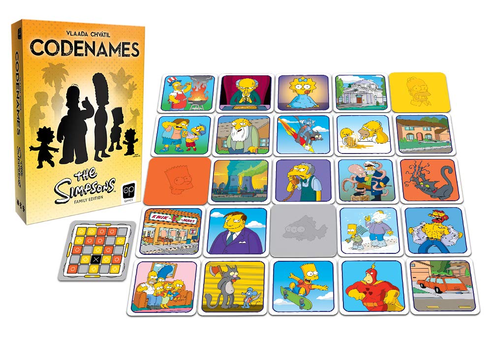 Codenames The Simpsons Edition | Featuring Artwork from Your Favorite Simpsons Seasons | Officially Licensed Simpsons Game | Codenames Family Board