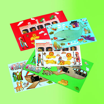 Fun Express - Make-A-Bible Story Stickers - Stationery - Stickers - Make - A - Scene (Sm) - 12 Pieces