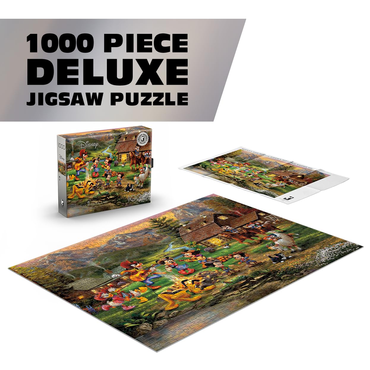 Thomas Kinkade Disney - Mickey 1000 Piece Jigsaw Puzzle for Adults