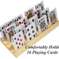 Plastic Trays / Racks for Dominoes OR Playing Card _ Dual Use _ Set of 4 _ Bonus 1 Deck of Ace 100% Plastic Playing Cards (Random backing color of Red
