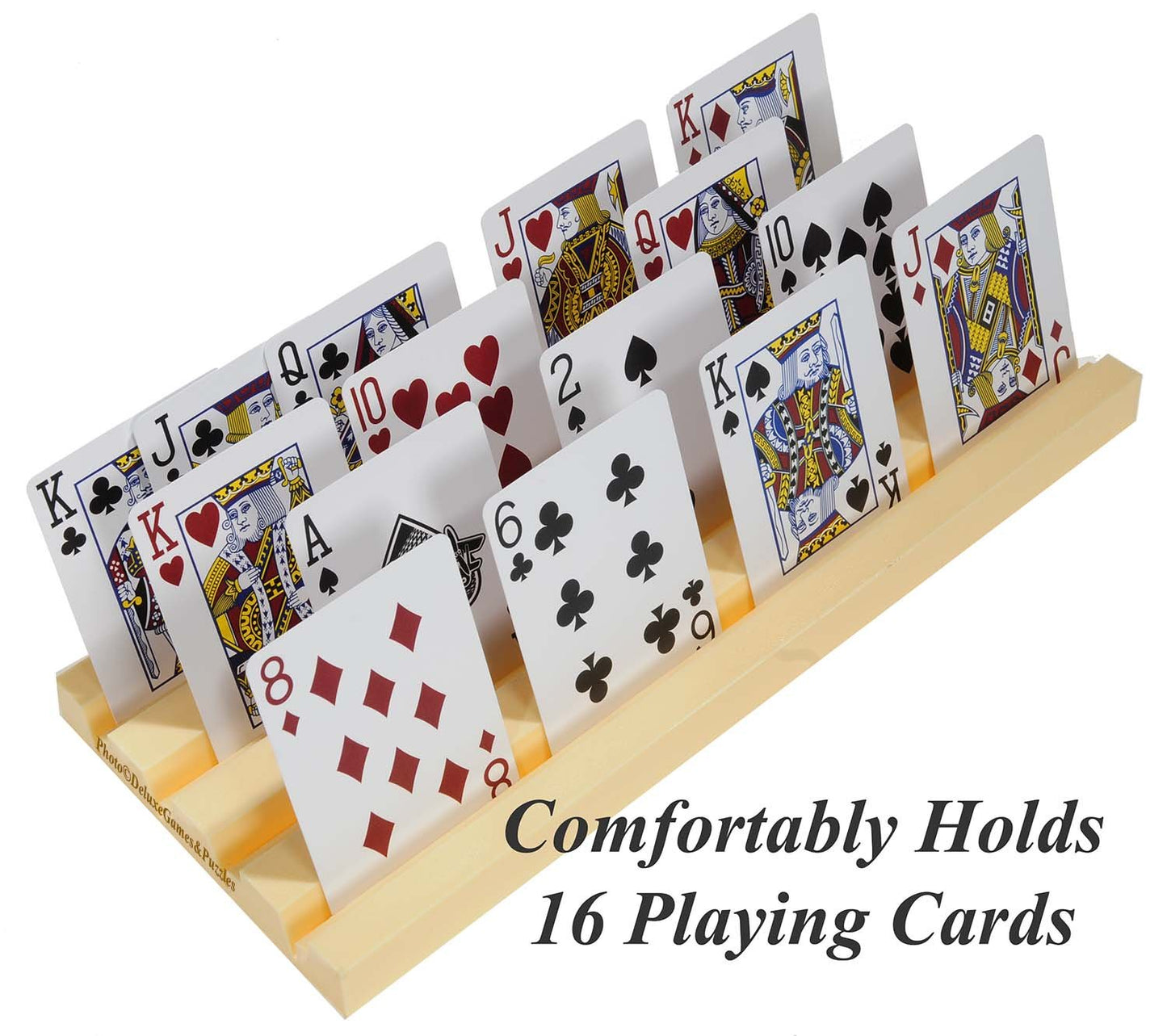 Plastic Trays / Racks for Dominoes OR Playing Card _ Dual Use _ Set of 4 _ Bonus 1 Deck of Ace 100% Plastic Playing Cards (Random backing color of Red