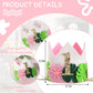 Agkvw Pink Wild One Birthday Crown for Girls - Tropical Pink 1st Birthday Hat, Girls Jungle Safari 1st Birthday Decoration, Hawaiian 1stBirthday Decor