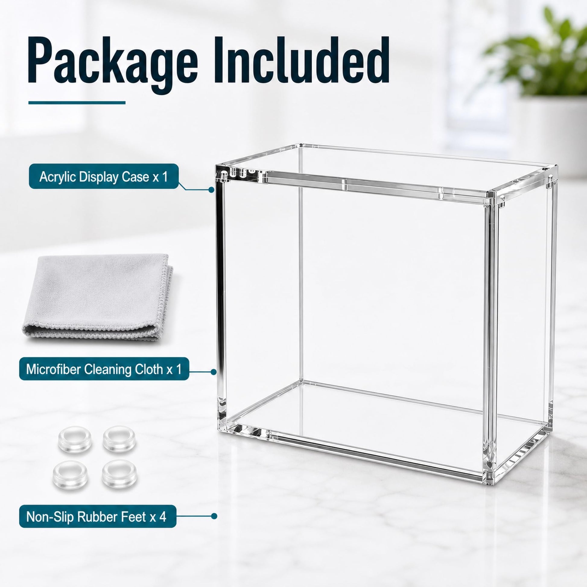 Booster Box Acrylic Case, Rounded Edge 8mm + 5mm Thick Clear Booster Box Protector for PKMN TCG | Magnetic Lid, UV Blocking & Dust Proof Display Case