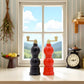 1 Pair of Red and Black 1/6 Miniature Salt and Pepper Grinder Dollhouse Decoration Accessories Salt and Pepper Grinder Miniature Dollhouse Accessories