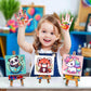 HOIYLDS Framed 4 Pack Paint by Number for Kids, Cute Animals Paint by Numbers for Kids Ages 8-12, Paint by Numbers Kits Children Beginner, DIY Acrylic