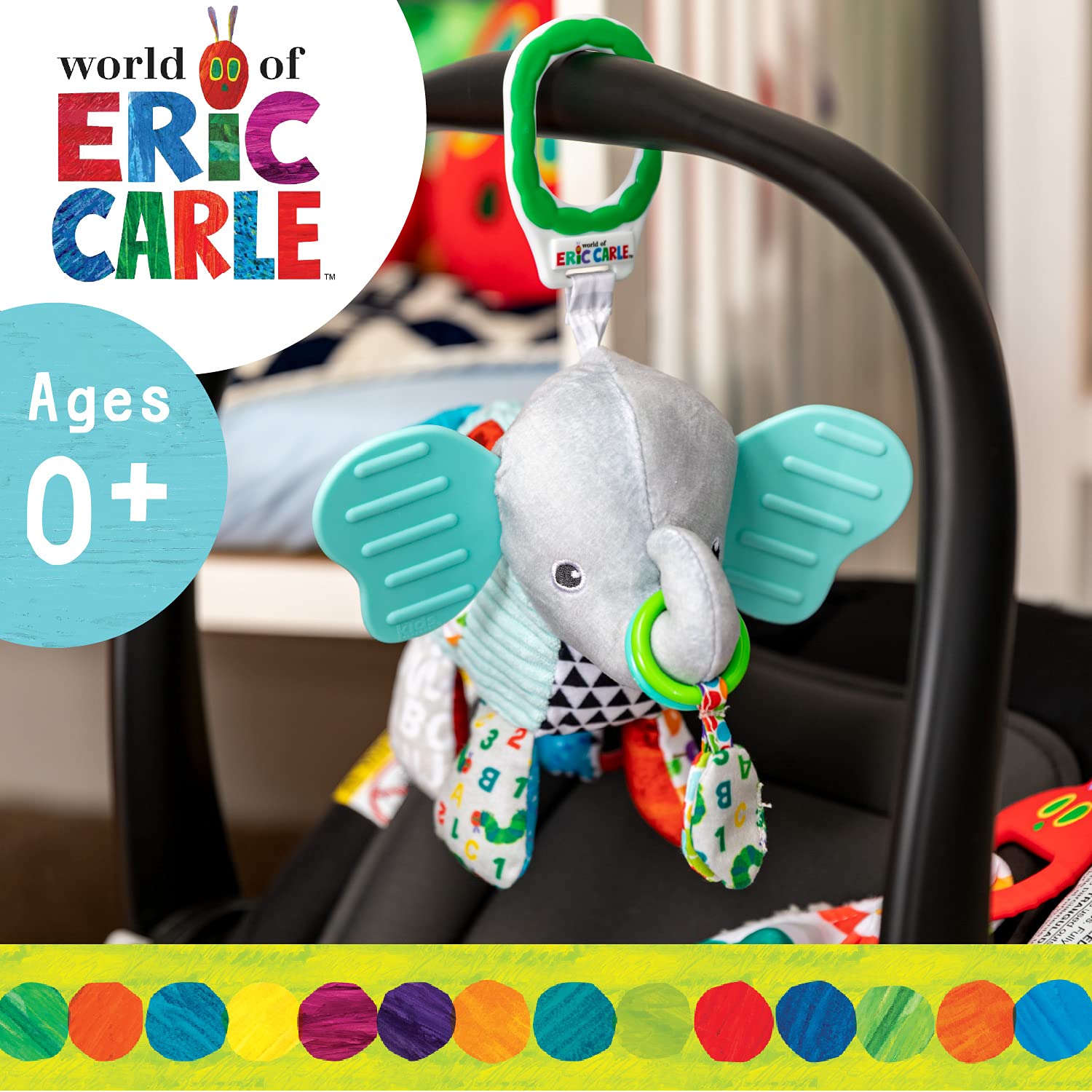 World of Eric Carle Elephant On the Go Developmental Activity Toy, 14”