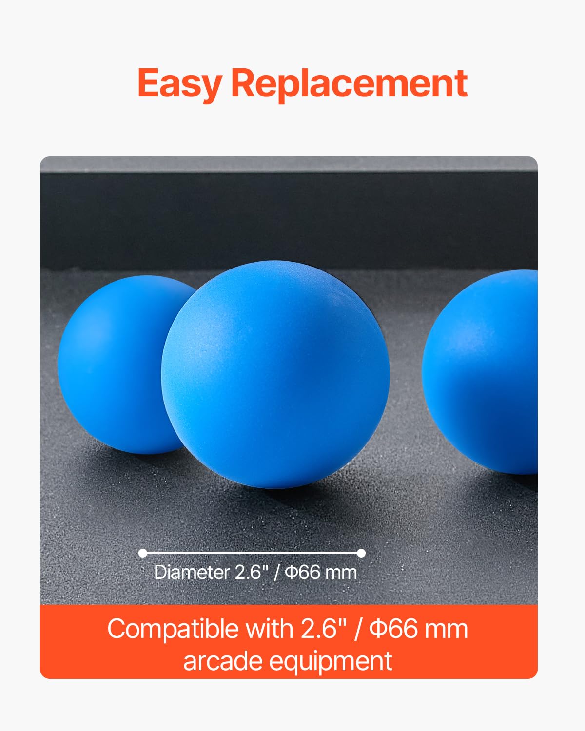 VEVOR Roll and Score Arcade Game Balls Set, 4 Packs Replacement, Widely Compatible, Sky Ball Accessories for Tossing Games, Ideal Present for Adults
