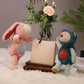 Ninqukico Plush Cute Bear Stuffed Animal Gifts for Kids, Cuddlekins 15Inches, Decorative Cuddly Toy with Mint Scarf, Collectible Room Decor (Blue