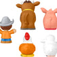 Fisher-Price Little People Farmer & Animals Figure Pack - Farm Playset with Cow, Chicken, Pig & Sheep | Toddler Friendly Pretend Play Set