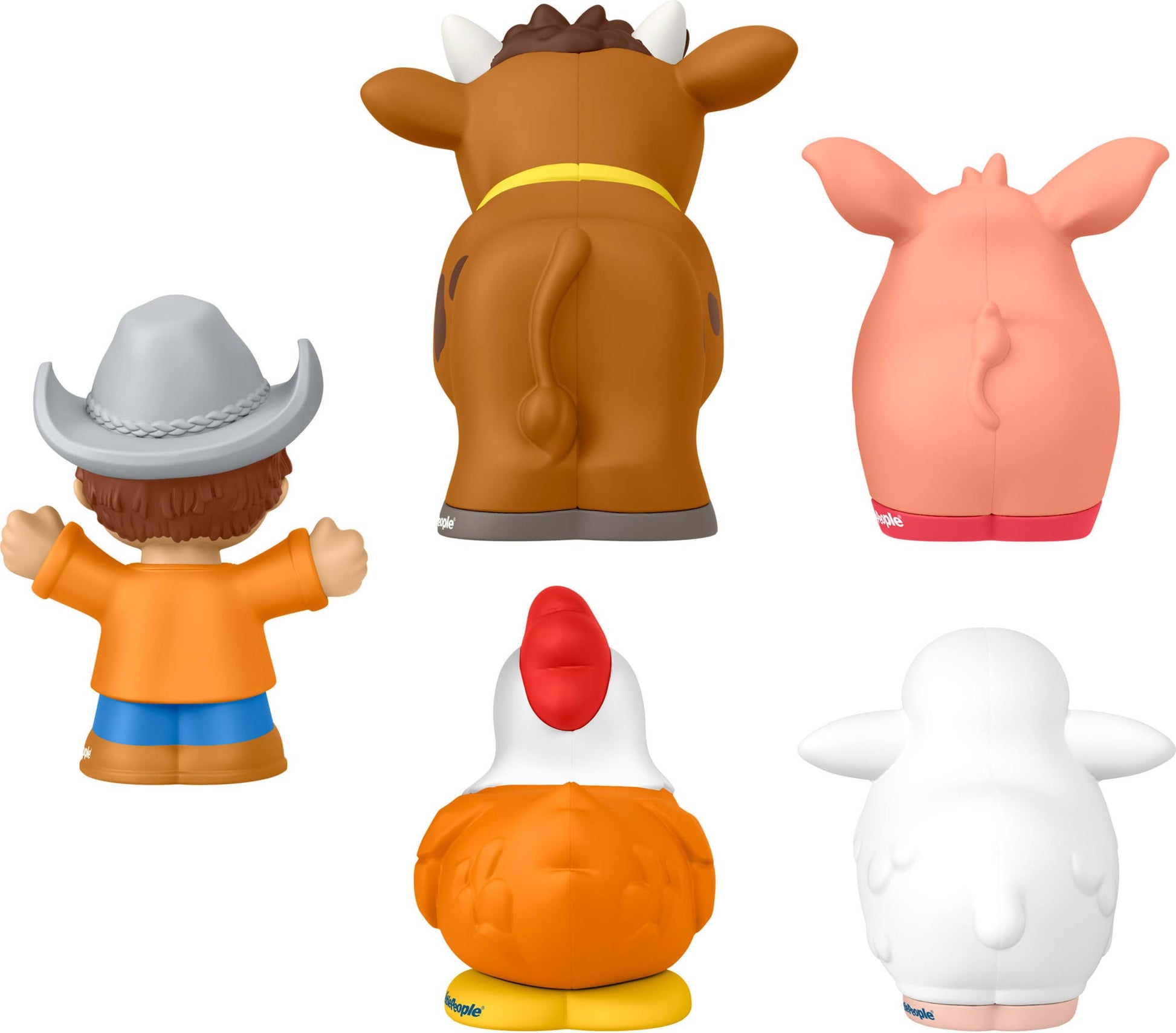 Fisher-Price Little People Farmer & Animals Figure Pack - Farm Playset with Cow, Chicken, Pig & Sheep | Toddler Friendly Pretend Play Set