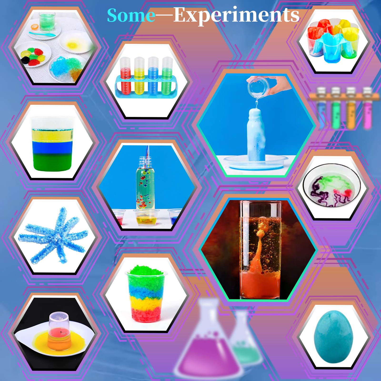 EXBEPE Science Kits for Kids 72+ Science Lab Experiments Erupting Volcano,Rainbow Rain,Artificial Snow Magic Chemistry Toy DIY Science Educational