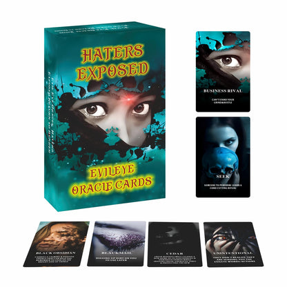 ZHQGYN Evil Eye Oracle Cards, Haters Exposed, Return to Sender, Oracle Cards for Insight and Discovery, Eyewitness Exposed, Deck of Wisdom