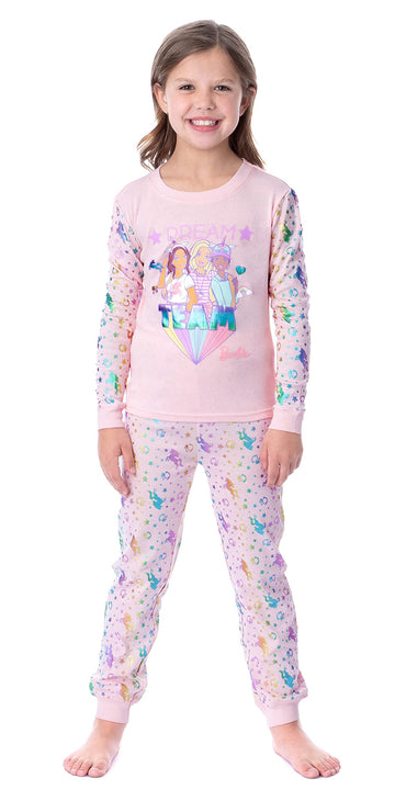 Mattel Girls' Barbie Dream Team Unicorn Best Friend Sleep Pajama Set (6)