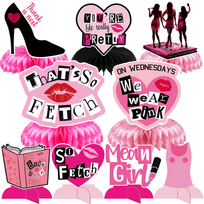 Pink Girls Centerpieces for Table Popular Girl Party Table Decorations Burn Book Pink Girls Birthday Decorations