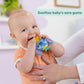 Disney Baby Stitch Tropical Teethe Rattle & Teether by Bright Starts, Pineapple Shaped Activity Teether Toy for Newborns and Up
