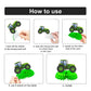 8 Pcs Farm Green Tractor Party Decoration, Farm Tractor Theme Honeycomb Centerpieces 3D Double Sided Table Decorations, Photo Booth Props for Kids