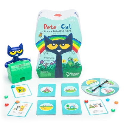 Educational Insights Pete the Cat Groovy Friendship Game - Preschool Board Games for Kids 4-6, Social Emotional Learning Games for Kids
