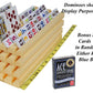 Plastic Trays / Racks for Dominoes OR Playing Card _ Dual Use _ Set of 4 _ Bonus 1 Deck of Ace 100% Plastic Playing Cards (Random backing color of Red