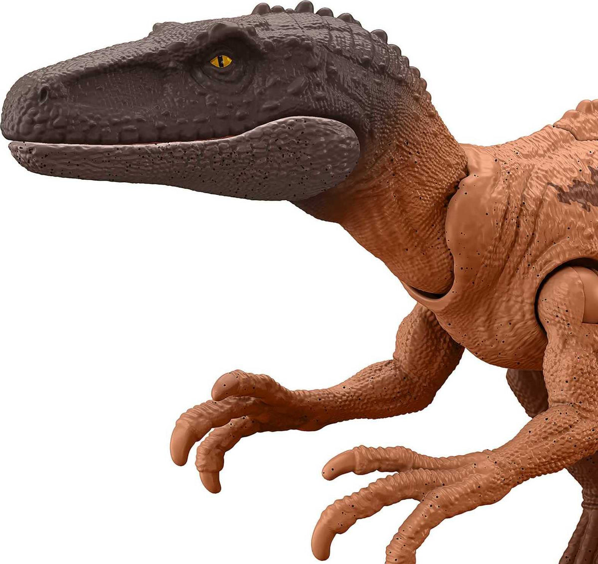 Mattel Jurassic World Strike Attack Dinosaur Toy with Single-Strike Action & Movable Joints, Herrerasaurus Action Figure Includes Digital Play