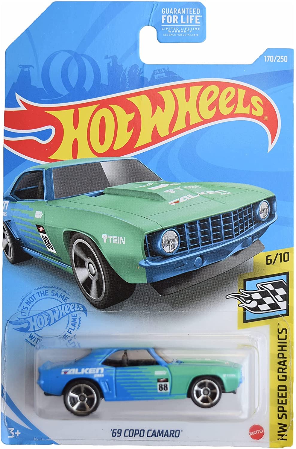Hot Wheels '69 Copo Camaro, [Blue/Green] 170/250 Speed Graphics 6/10