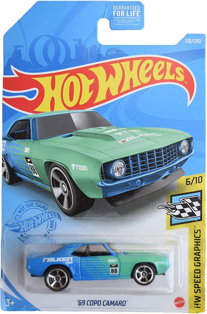 Hot Wheels '69 Copo Camaro, [Blue/Green] 170/250 Speed Graphics 6/10