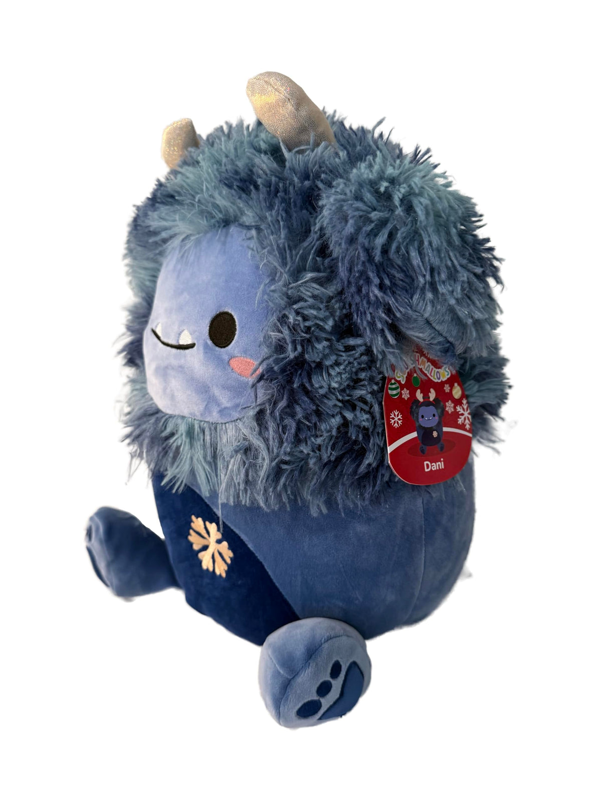Squishmallows Official 12 inch Dani Dark Blue Bigfoot - Winter Edition - Child's Ultra Soft Stuffed Plush Toy