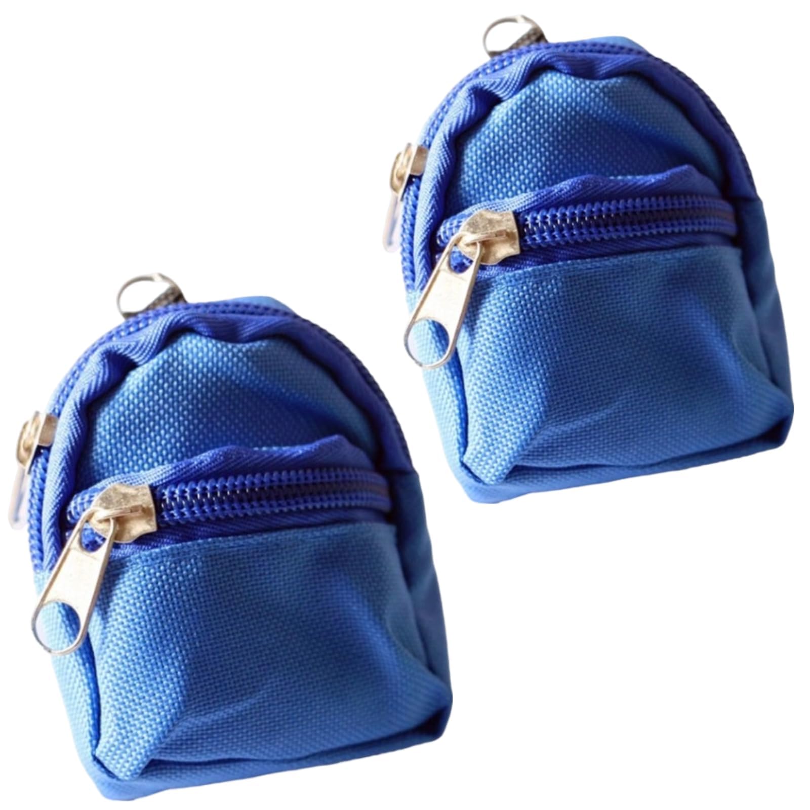 2Pcs Blue Mini Doll Backpack Bag Model Accessory for 1/6 Scale Décor,Simulation Mini School Bag Model,Accessories