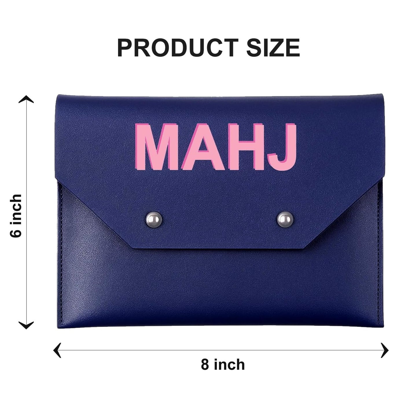 Eccentfit 4-Pack Leather Mahjong Card Holder for Mahjong NMJL Rule Cards & Mahjong Shuffler Cards, Protective Envelope Bag for Mahjong Card, Mahj