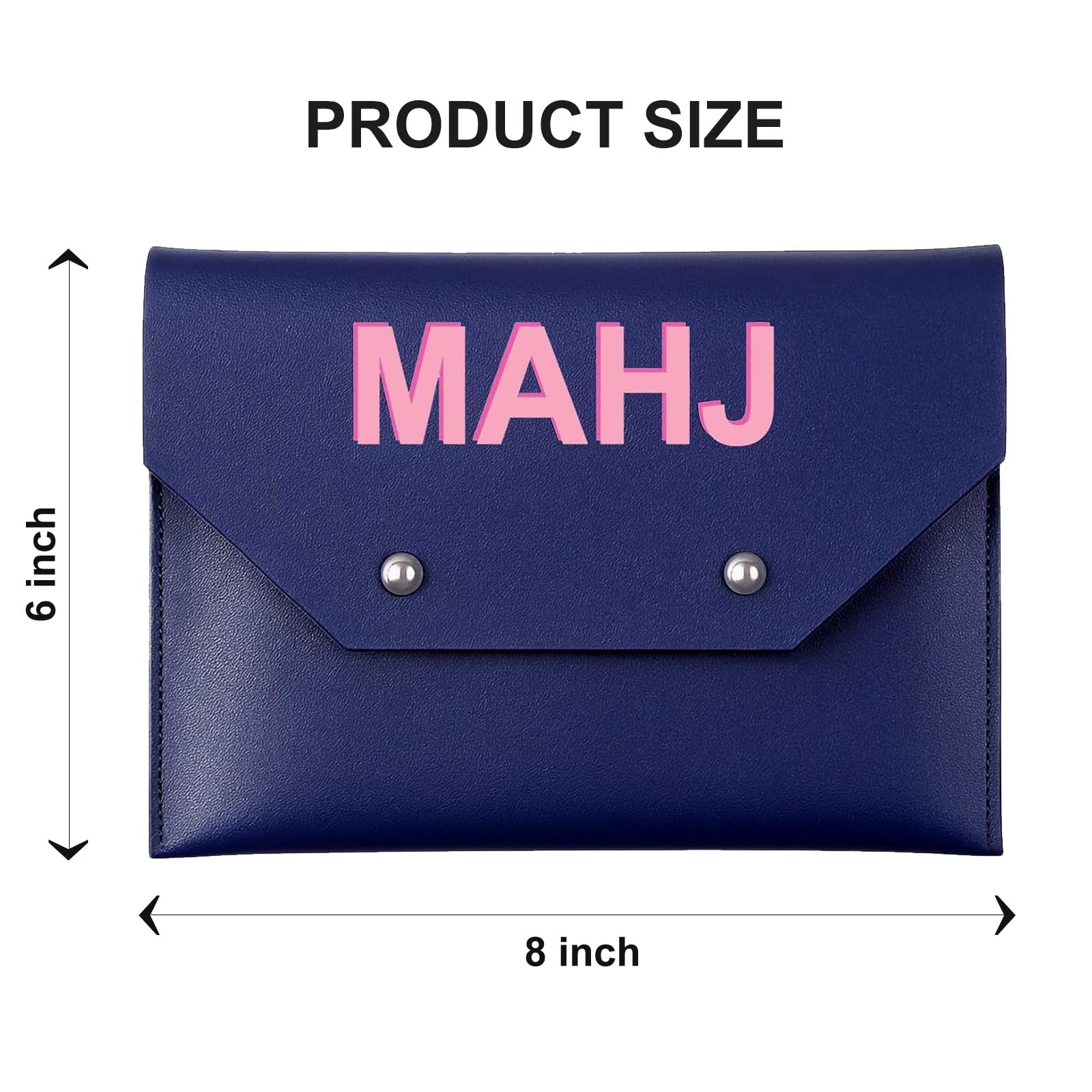 Eccentfit 4-Pack Leather Mahjong Card Holder for Mahjong NMJL Rule Cards & Mahjong Shuffler Cards, Protective Envelope Bag for Mahjong Card, Mahj