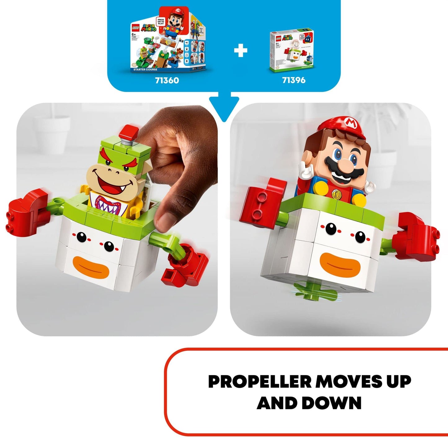 LEGO Super Mario Bowser Jr.’s Clown Car Expansion Set 71396 Building Kit; Collectible Toy for Kids Aged 6 and up (84 Pieces)
