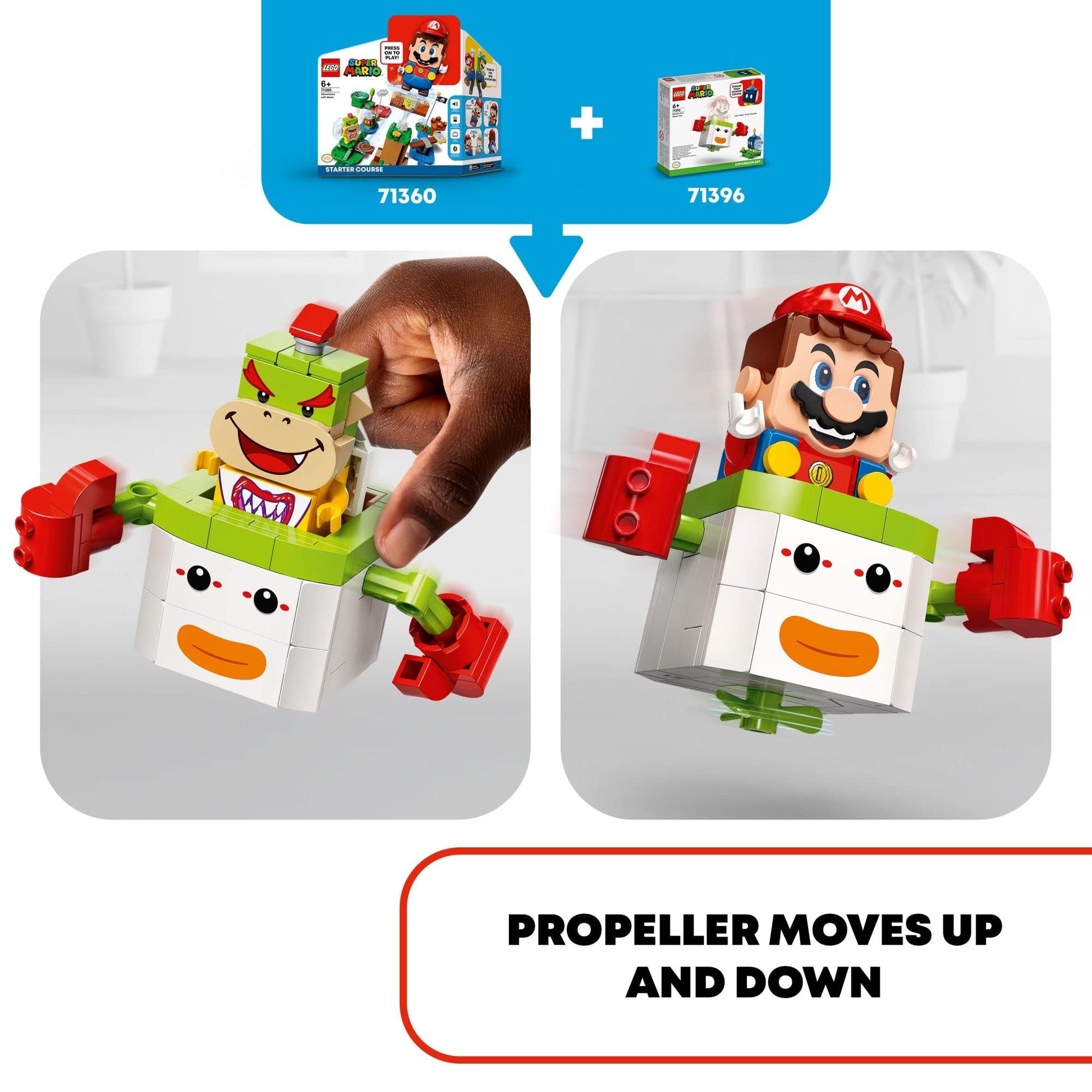 LEGO Super Mario Bowser Jr.’s Clown Car Expansion Set 71396 Building Kit; Collectible Toy for Kids Aged 6 and up (84 Pieces)