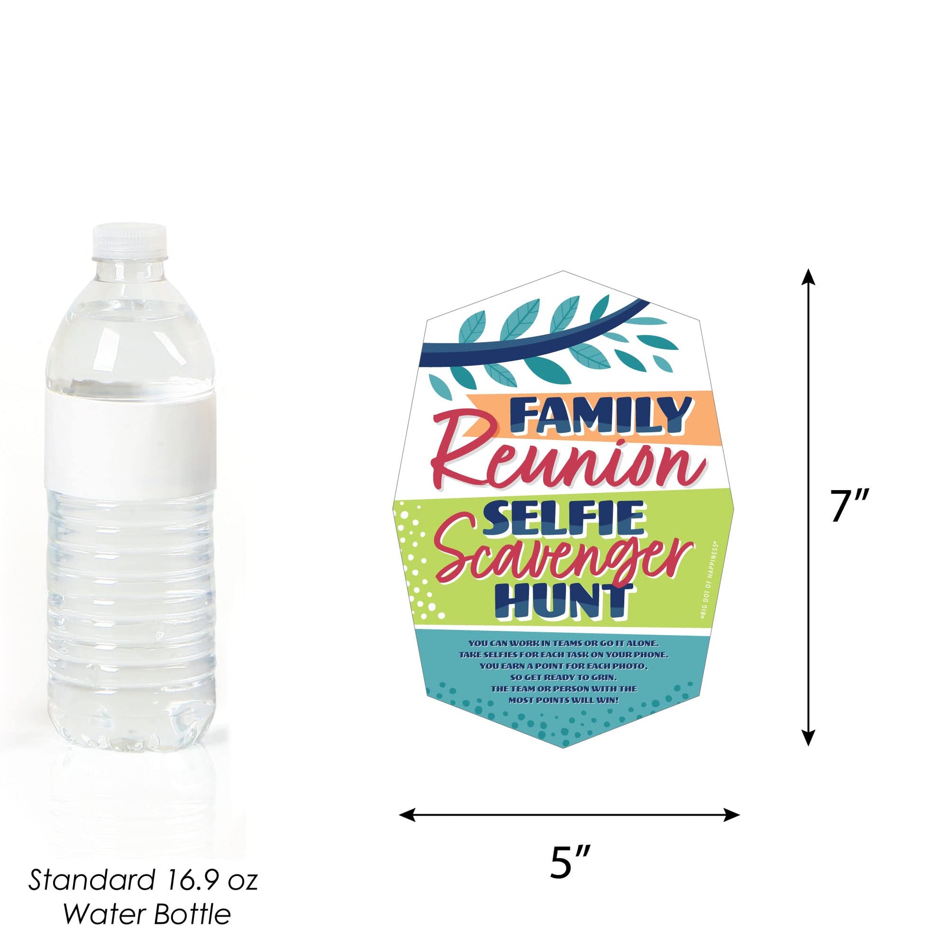 Big Dot of Happiness Colorful Family Reunion - Selfie Scavenger Hunt - Family Gathering Party Game - Set of 12