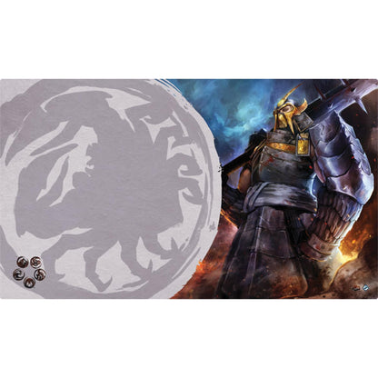 Fantasy Flight Games Legend of The Five Rings: The Card Game Defender of The Wall PLAYMAT | Premium Slip-Resistant 24" x 14" Rubber Mat Card Game