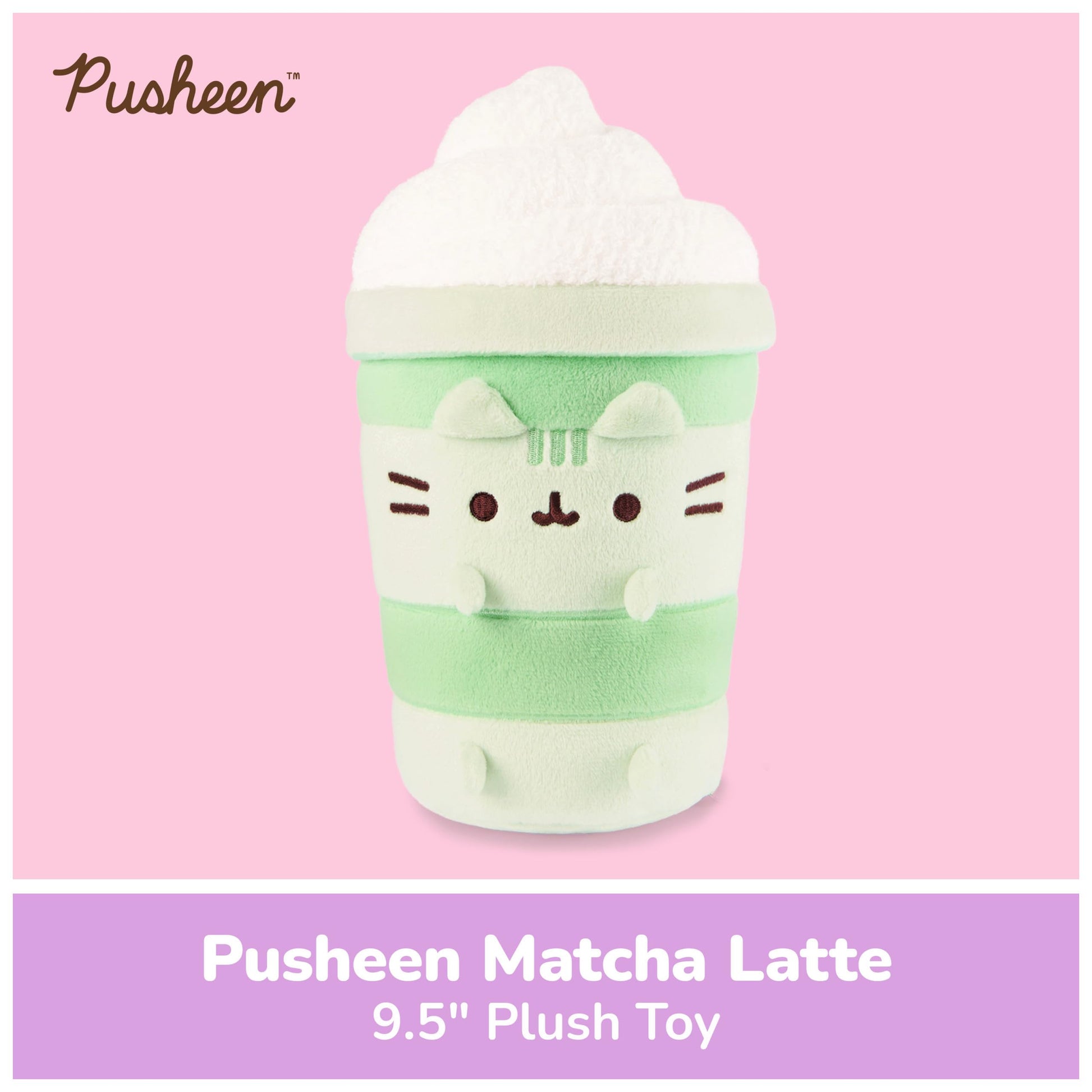 GUND Pusheen Matcha Latte 9.5-Inch Plush Toy for Ages 8+