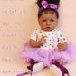 HOOMAI Lifelike Reborn Baby Dolls with Soft Body African American Realistic Girl Doll 22.8 Inch Best Birthday Gift Set