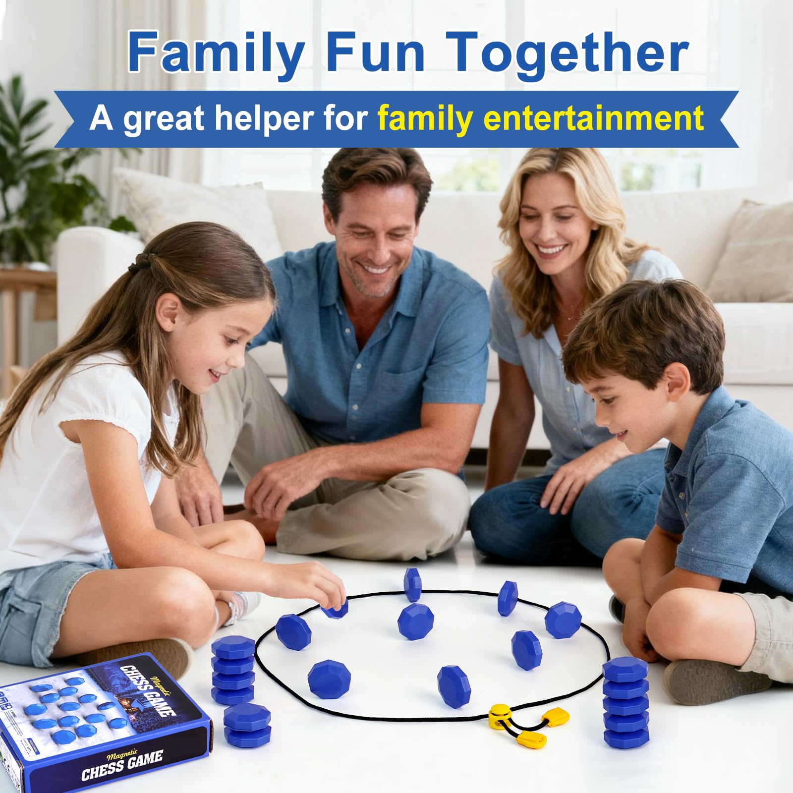 Magnetic Chess Game, Magnet Game with String, Puzzle Strategy Family Games, Party Travel Desktop Game, Kids Gift Education Games